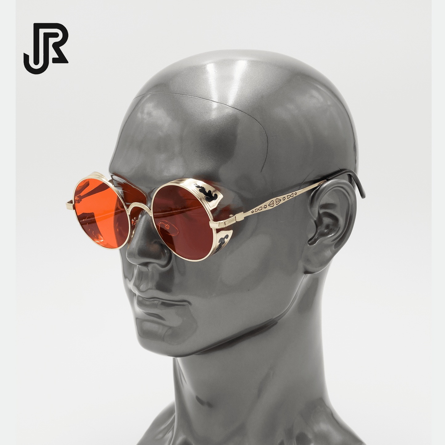 side view gothic round UV400 sunglasses unisex fashion