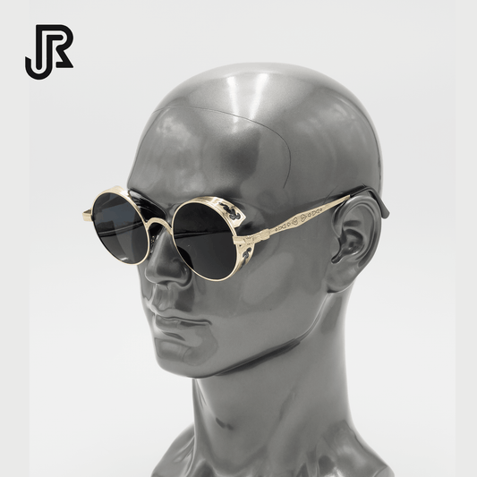 side view gothic round UV400 sunglasses unisex fashion