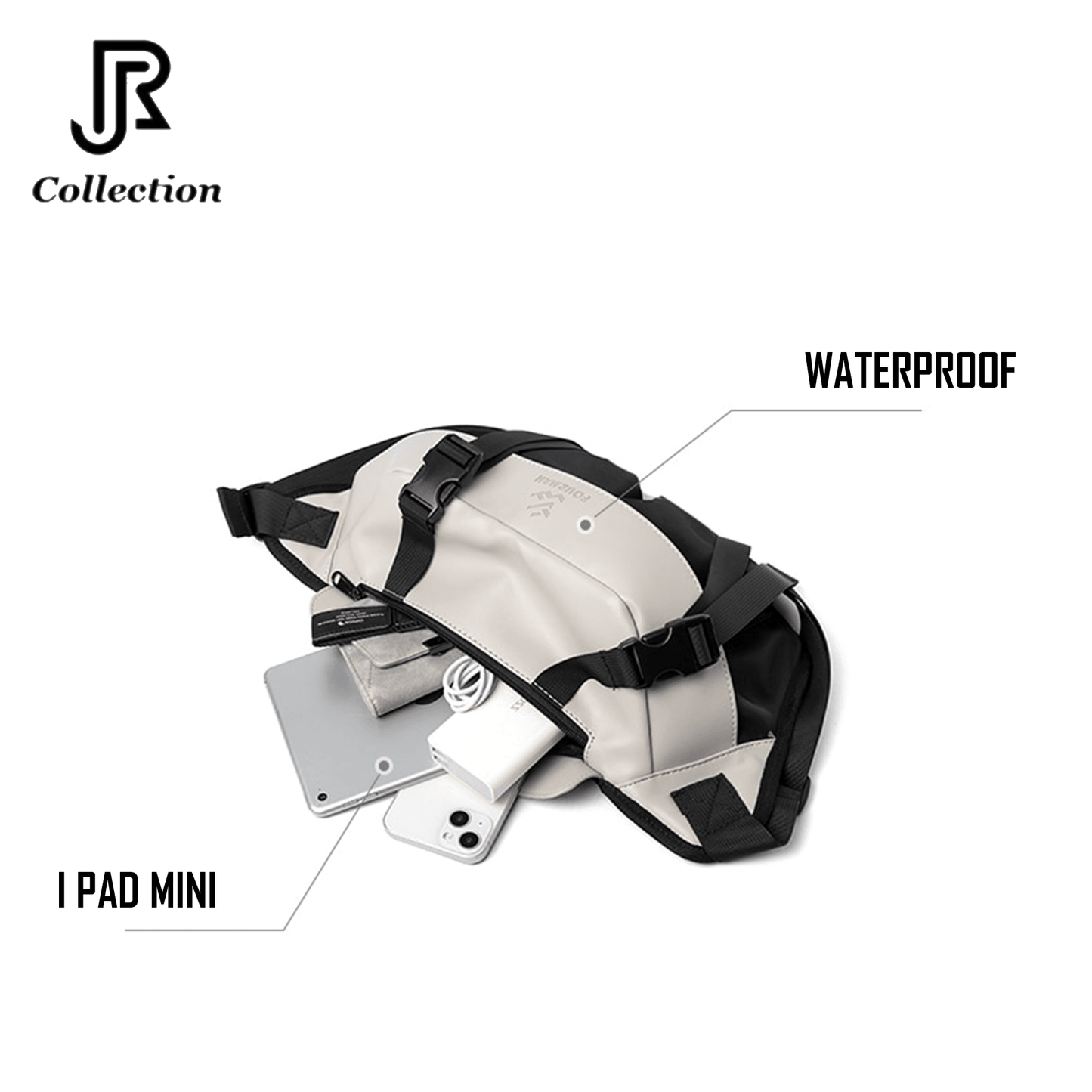 close-up of adjustable strap on fashionable west sling bag