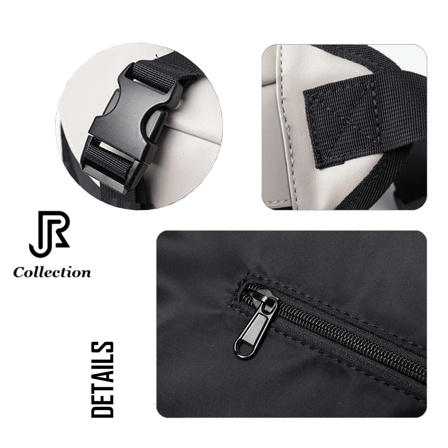 close-up of adjustable strap on fashionable west sling bag