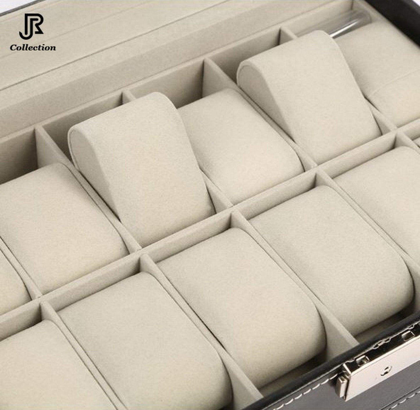 "12-Slot PU Leather Watch Storage Boxes: Jewelry Display for Men and Women" - RJCollection