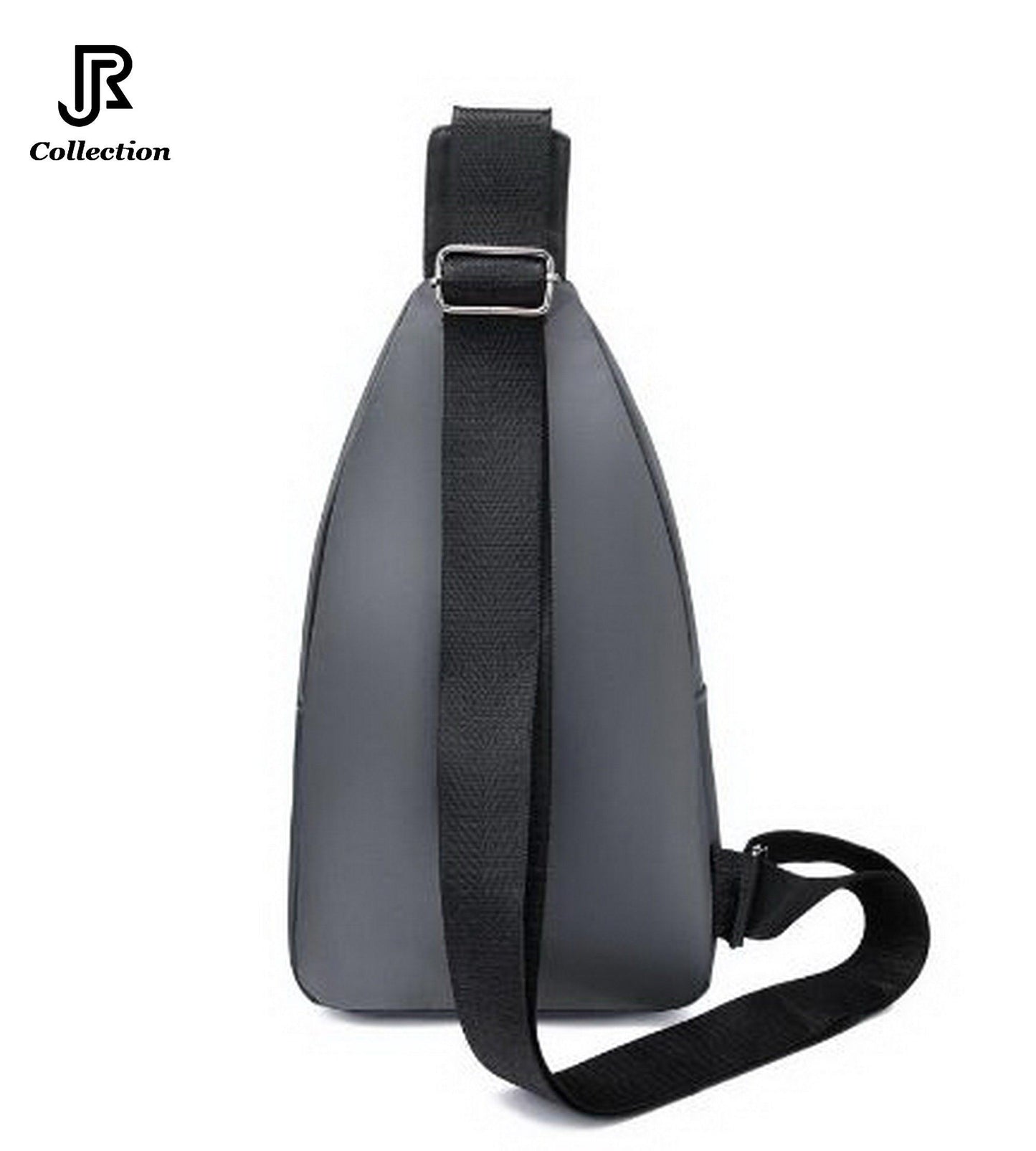 close-up of pockets on sling crossbody bag