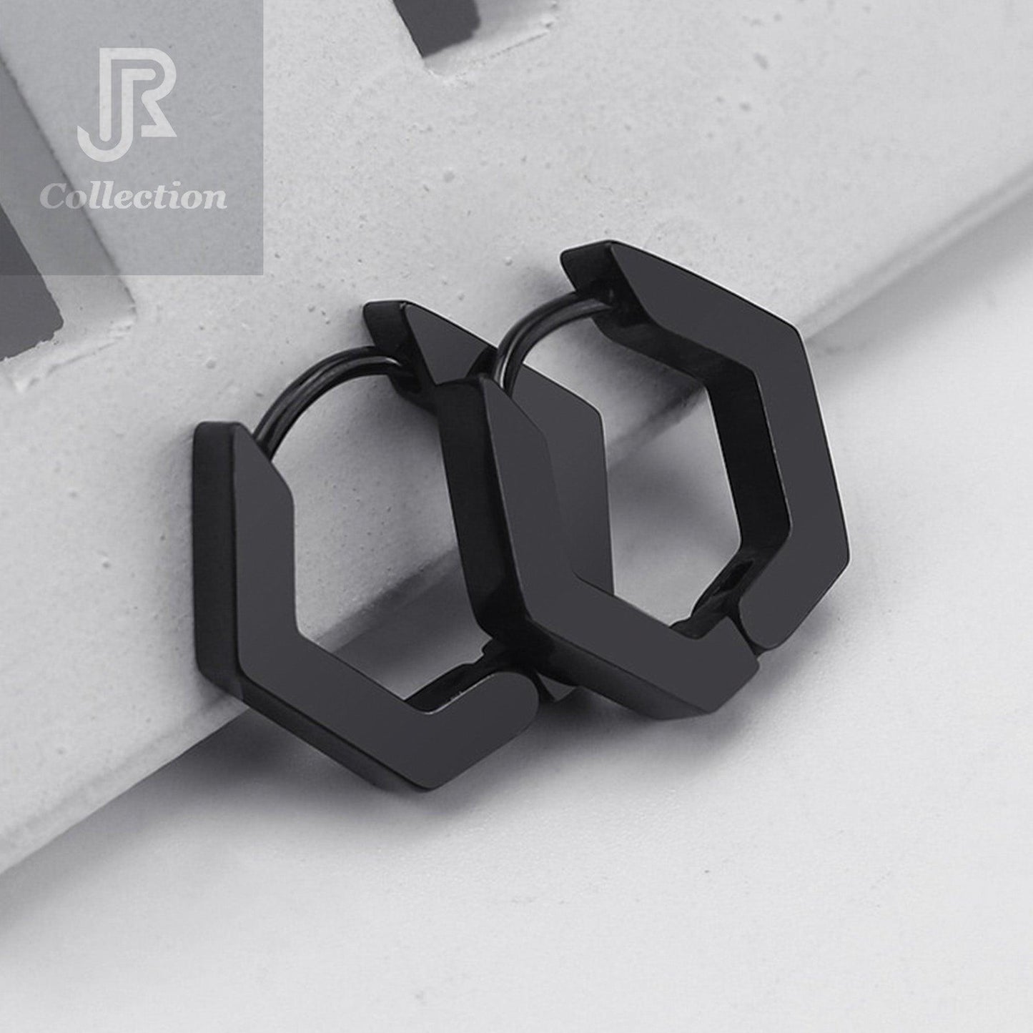 Geometric Hoop Earrings – Stainless Steel - RJCollection