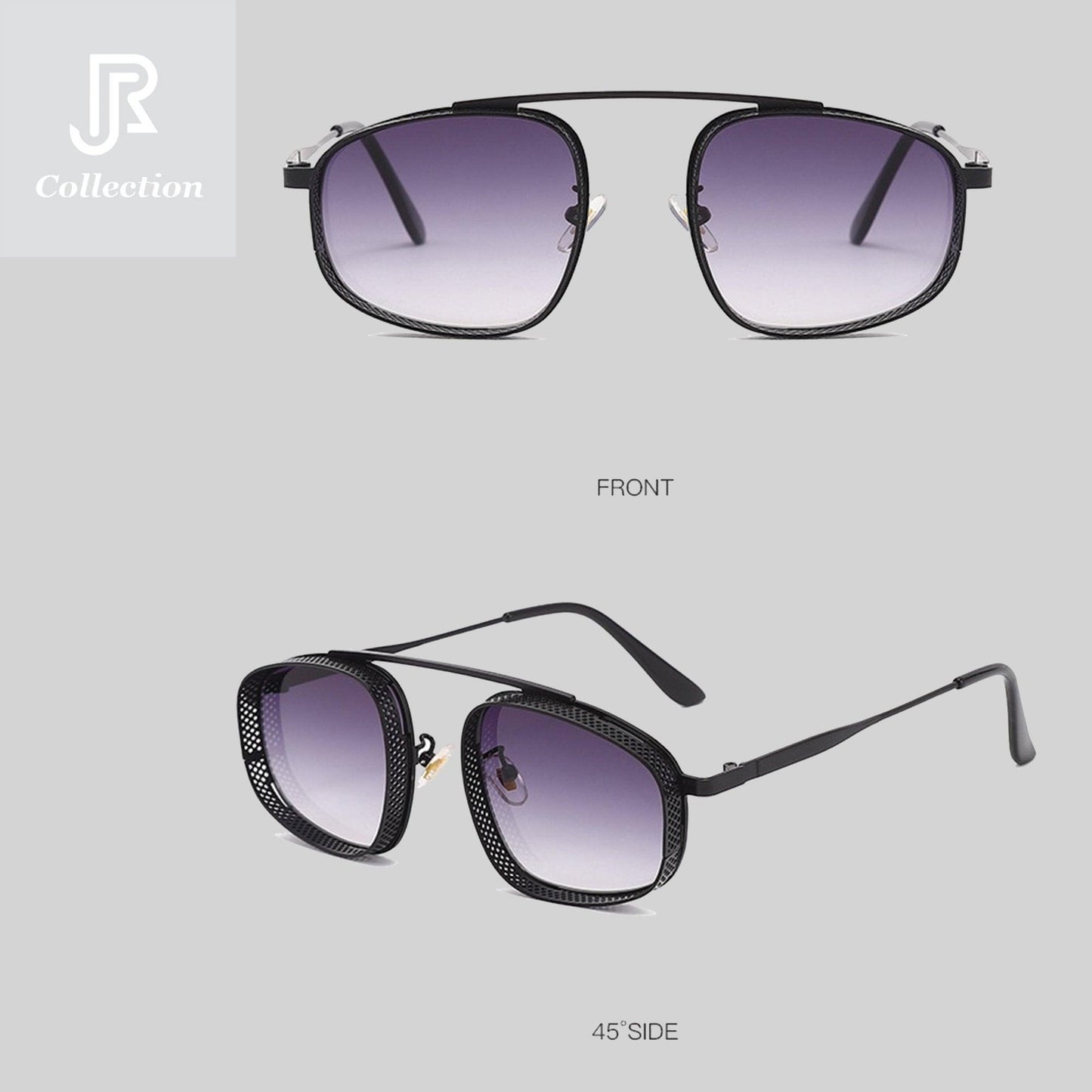 steampunk vintage round sunglasses UV400 front view
