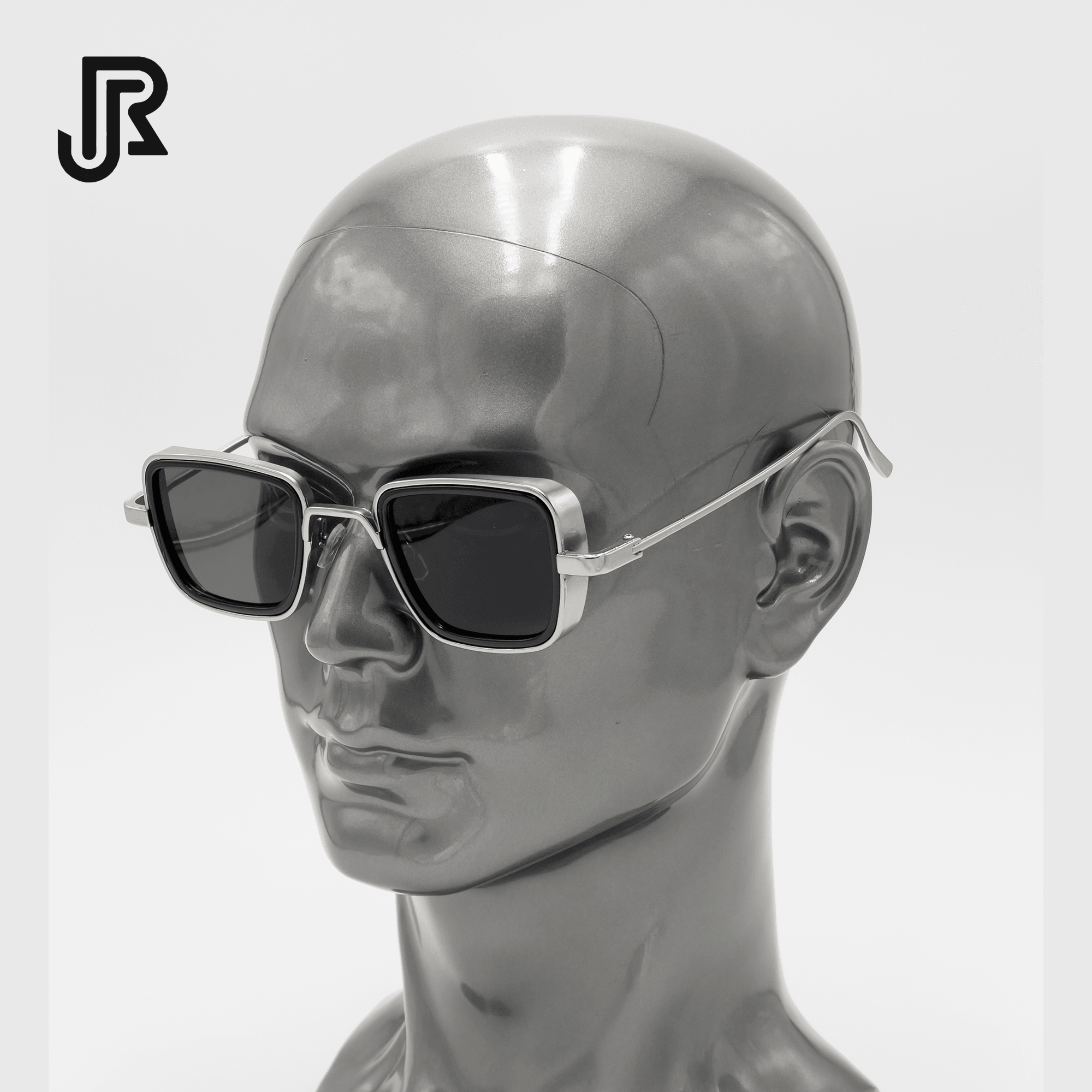 side view gothic square UV400 sunglasses unisex eyewear