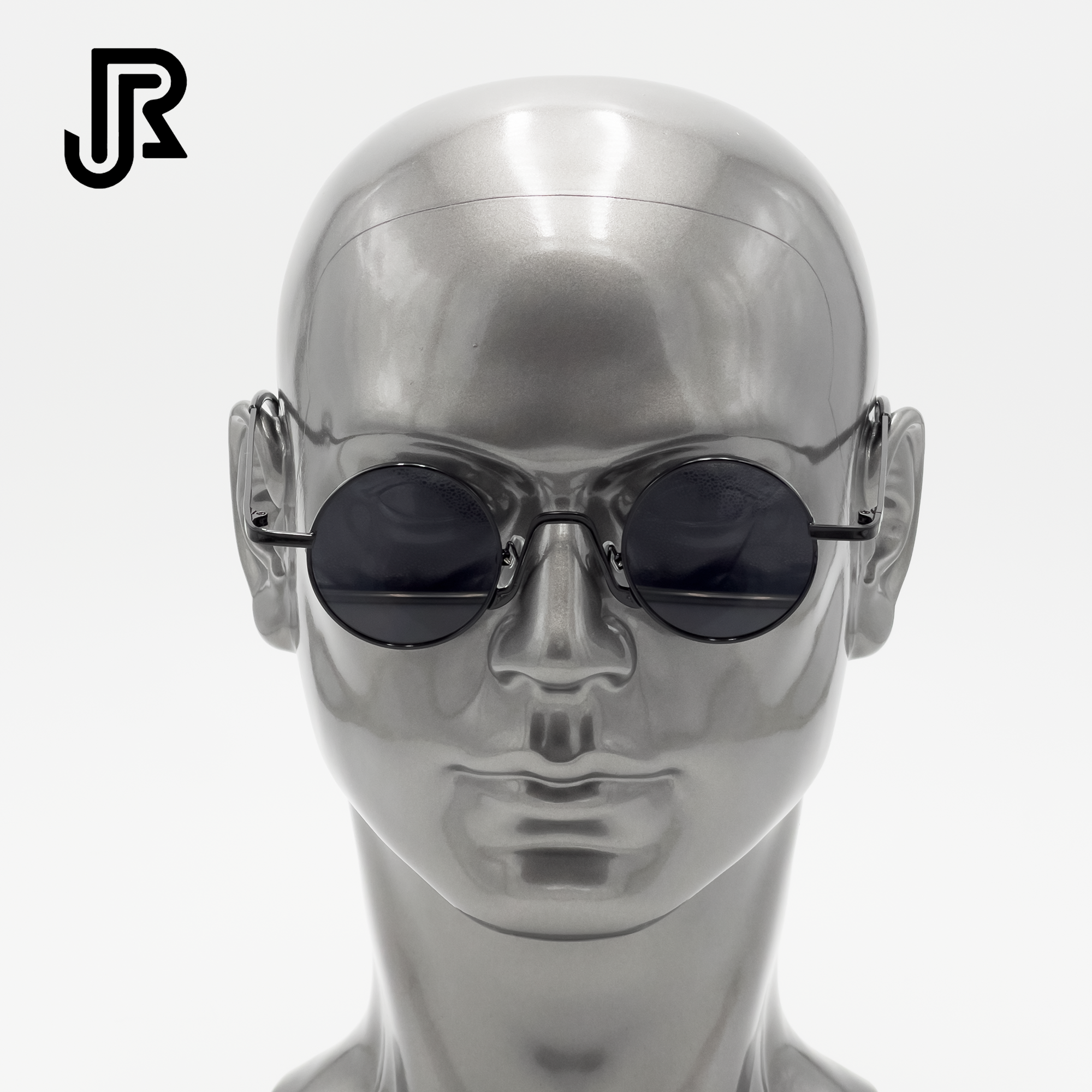 round vintage metal sunglasses UV400 front view retro style