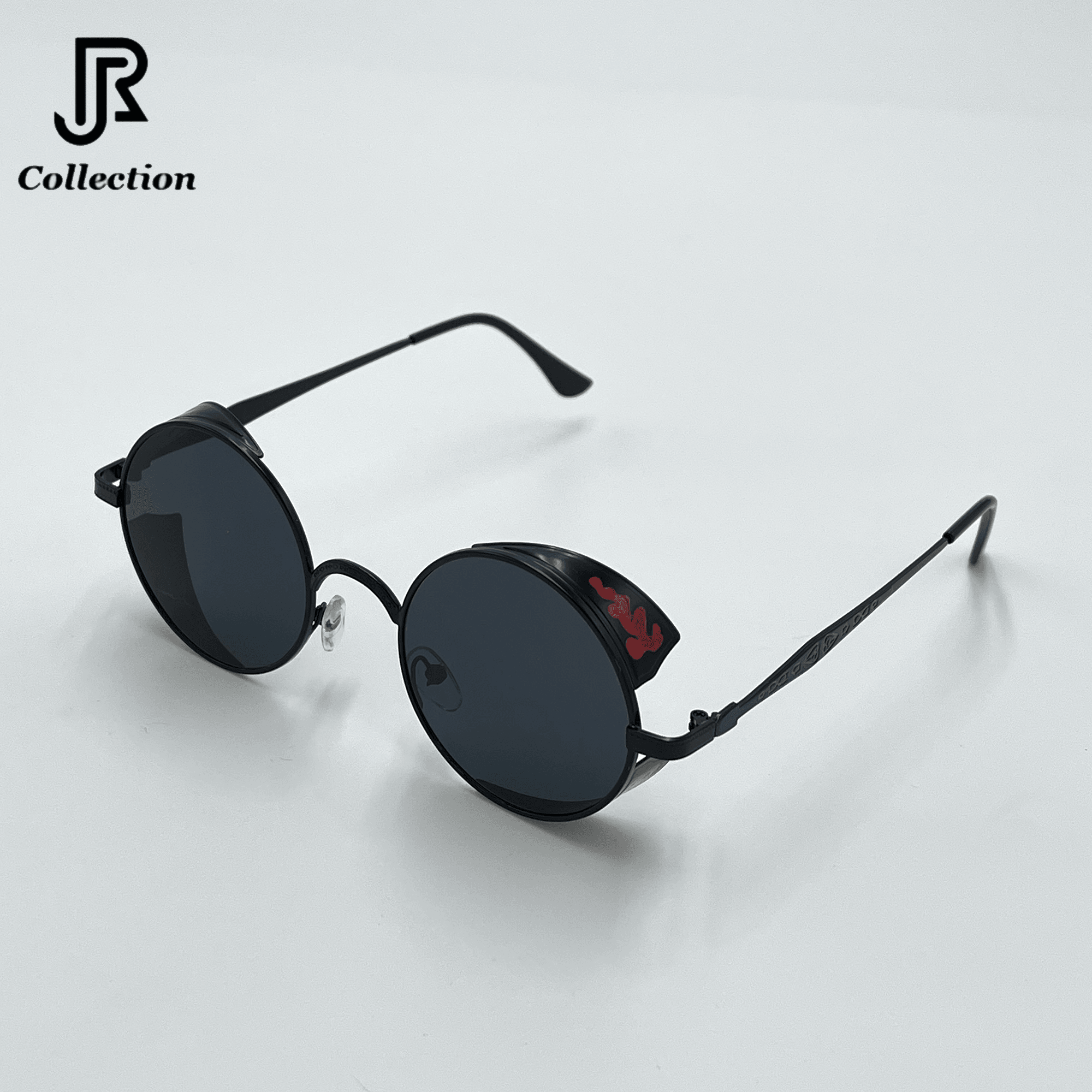 side view gothic round UV400 sunglasses unisex fashion
