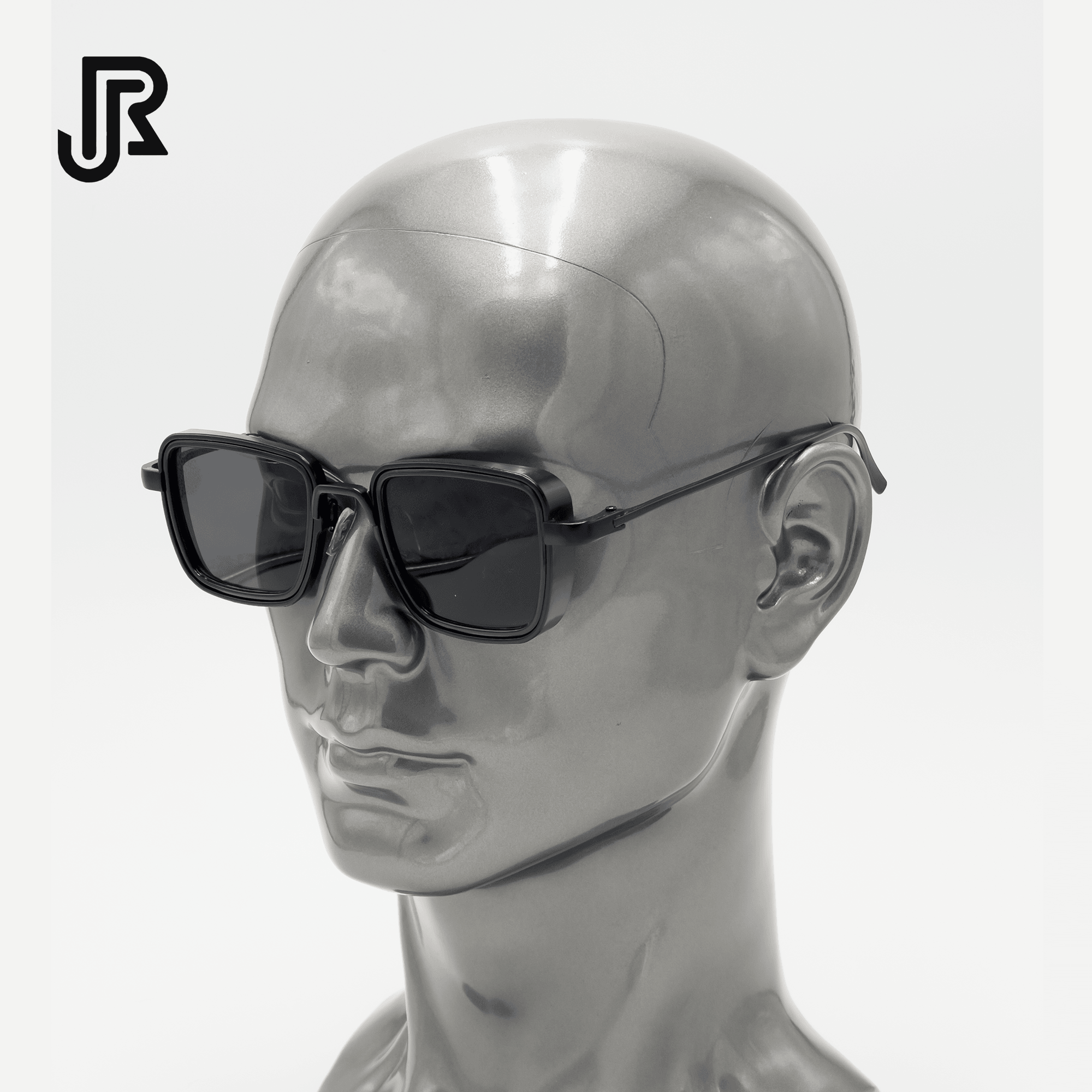 side view gothic square UV400 sunglasses unisex eyewear