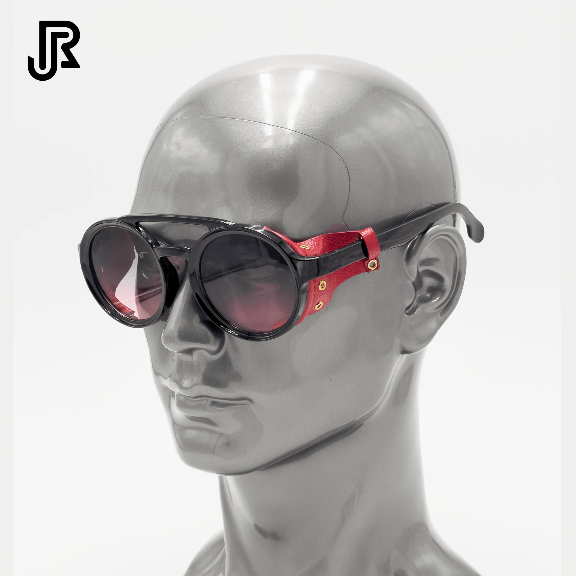 side view new steampunk round sunglasses retro design