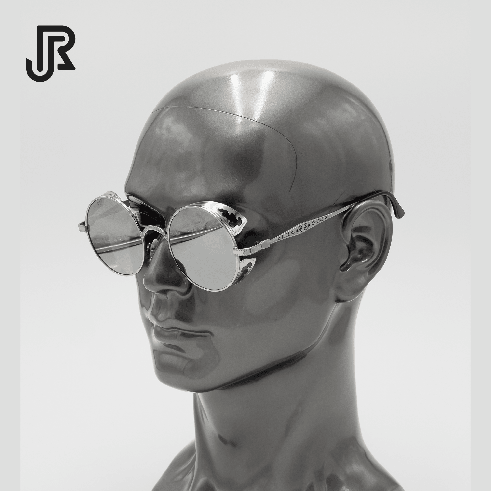 side view gothic round UV400 sunglasses unisex fashion