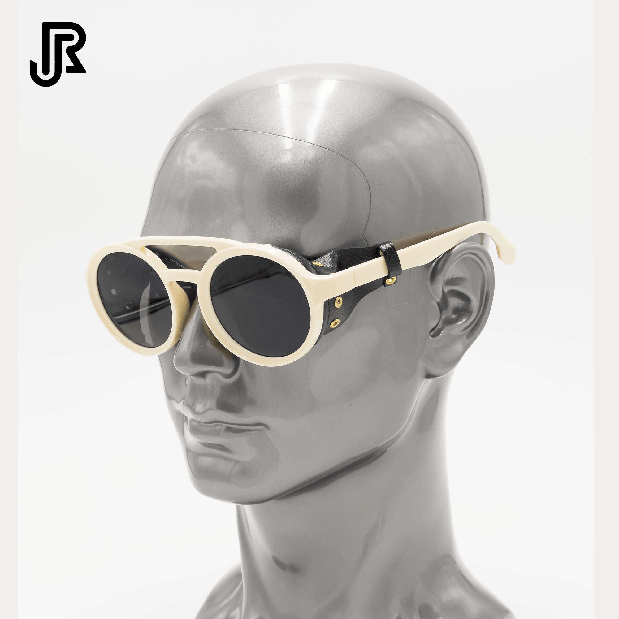 side view new steampunk round sunglasses retro design