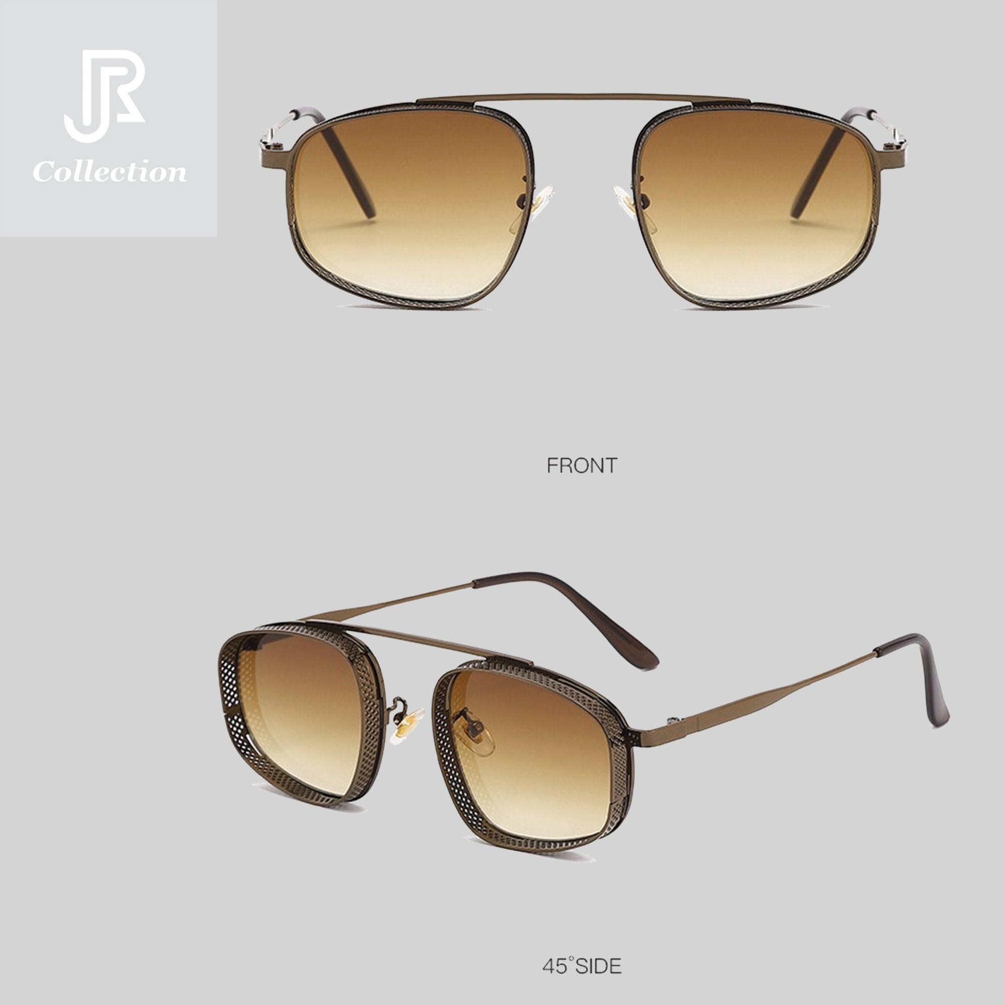 steampunk vintage round sunglasses UV400 front view