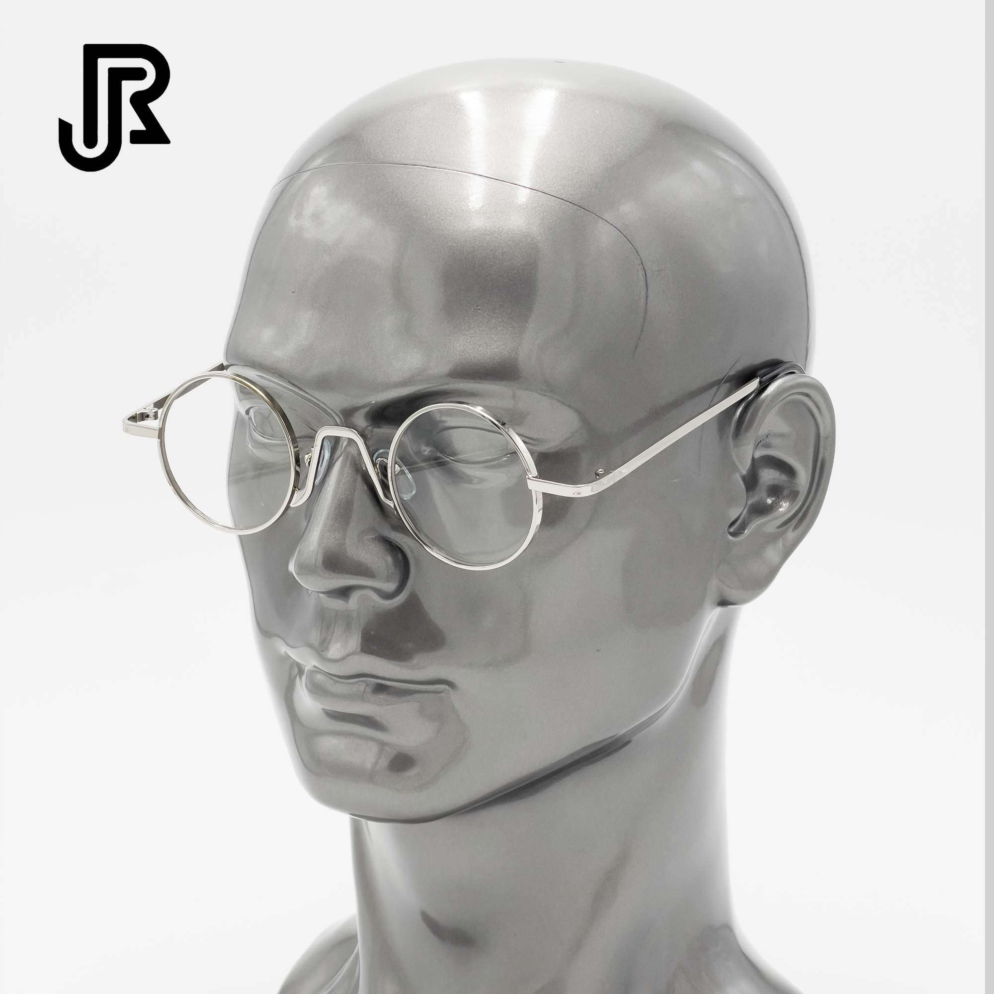 side view small round metal frame vintage sunglasses unisex eyewear