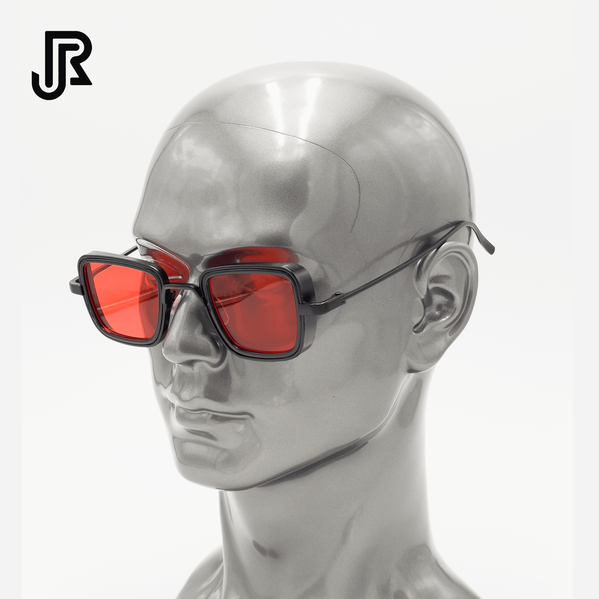 side view gothic square UV400 sunglasses unisex eyewear