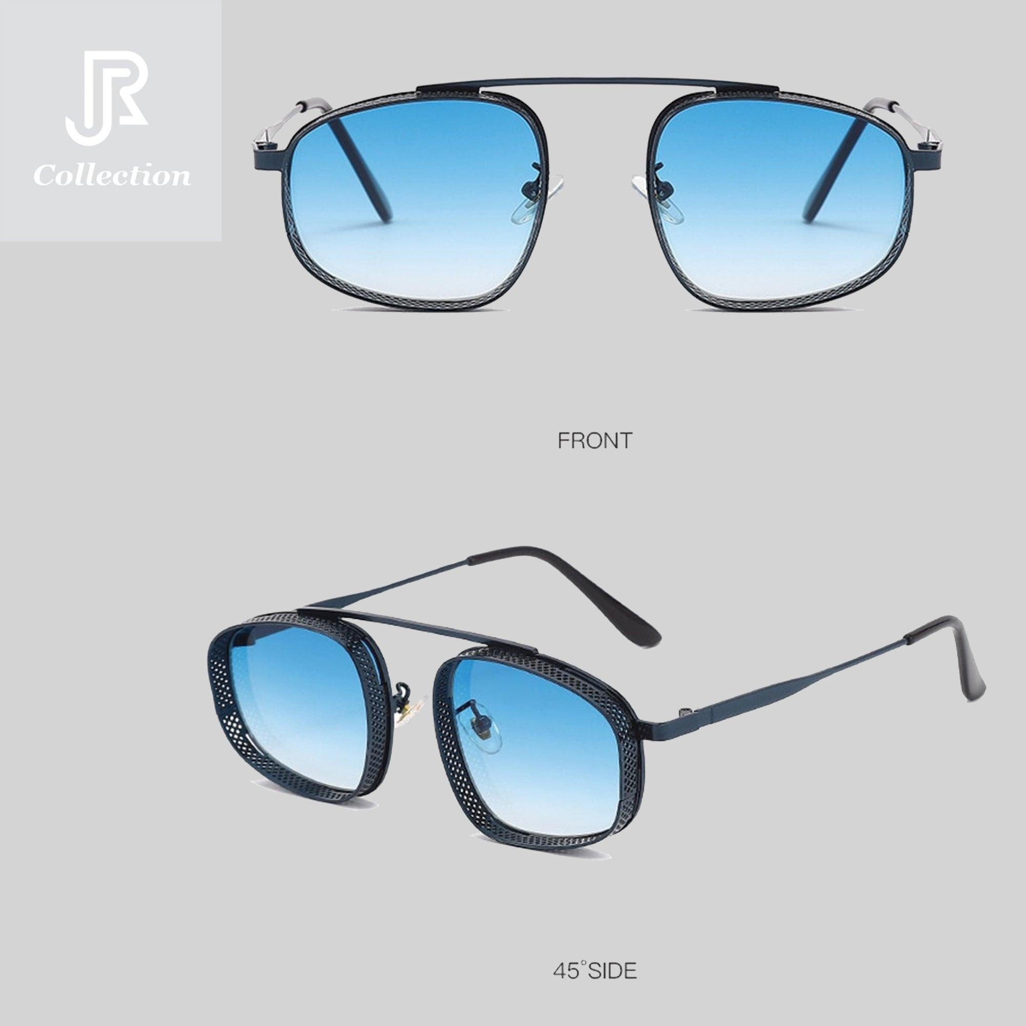 steampunk vintage round sunglasses UV400 front view