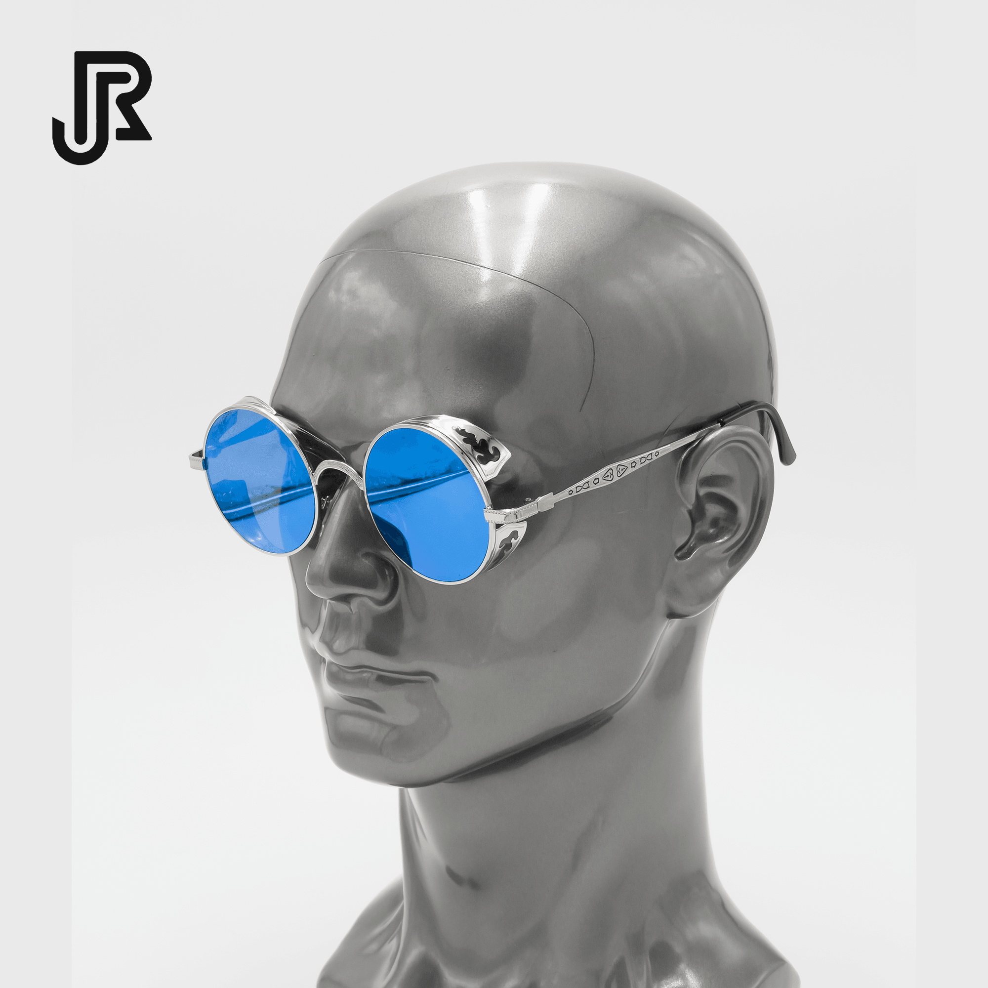 side view gothic round UV400 sunglasses unisex fashion