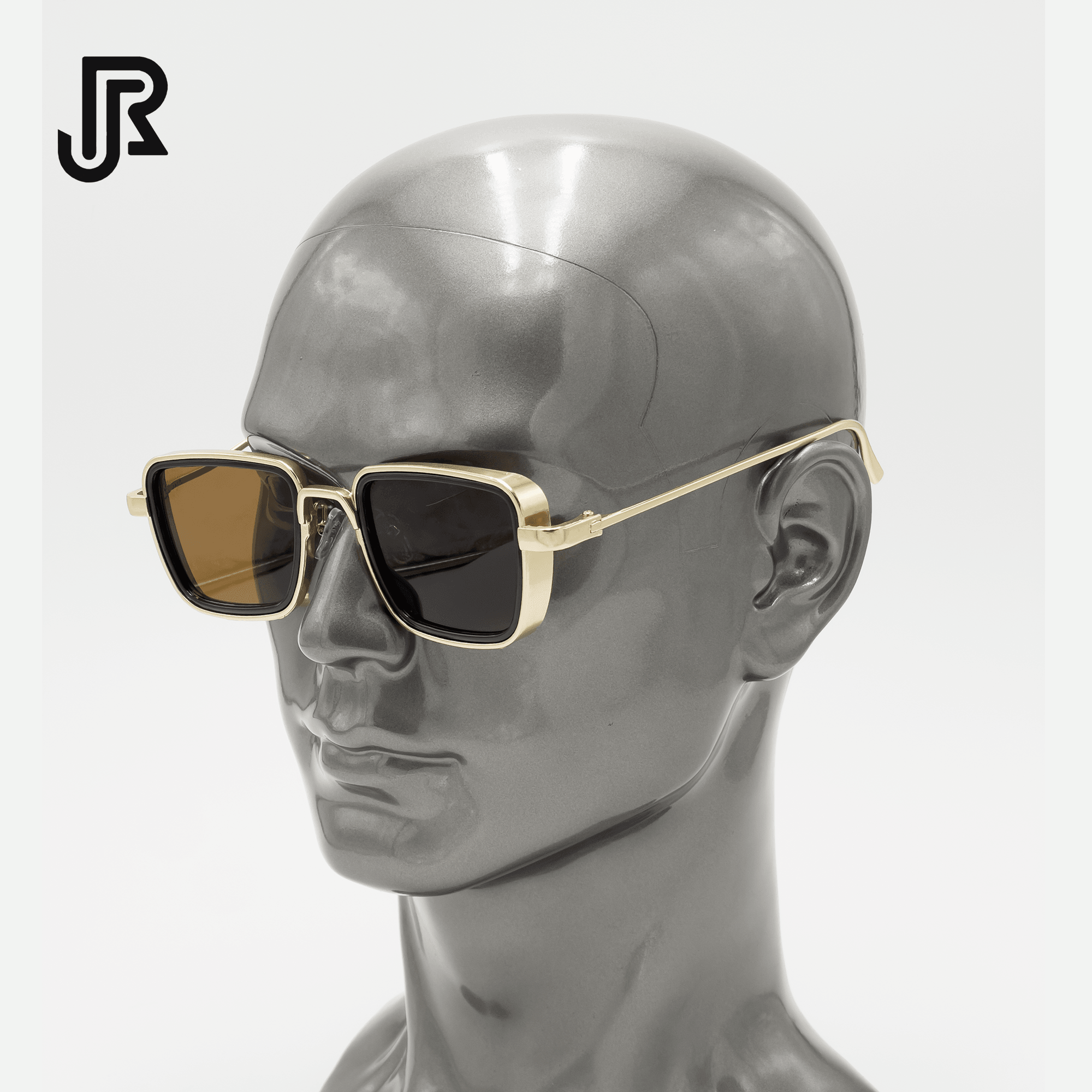 side view gothic square UV400 sunglasses unisex eyewear