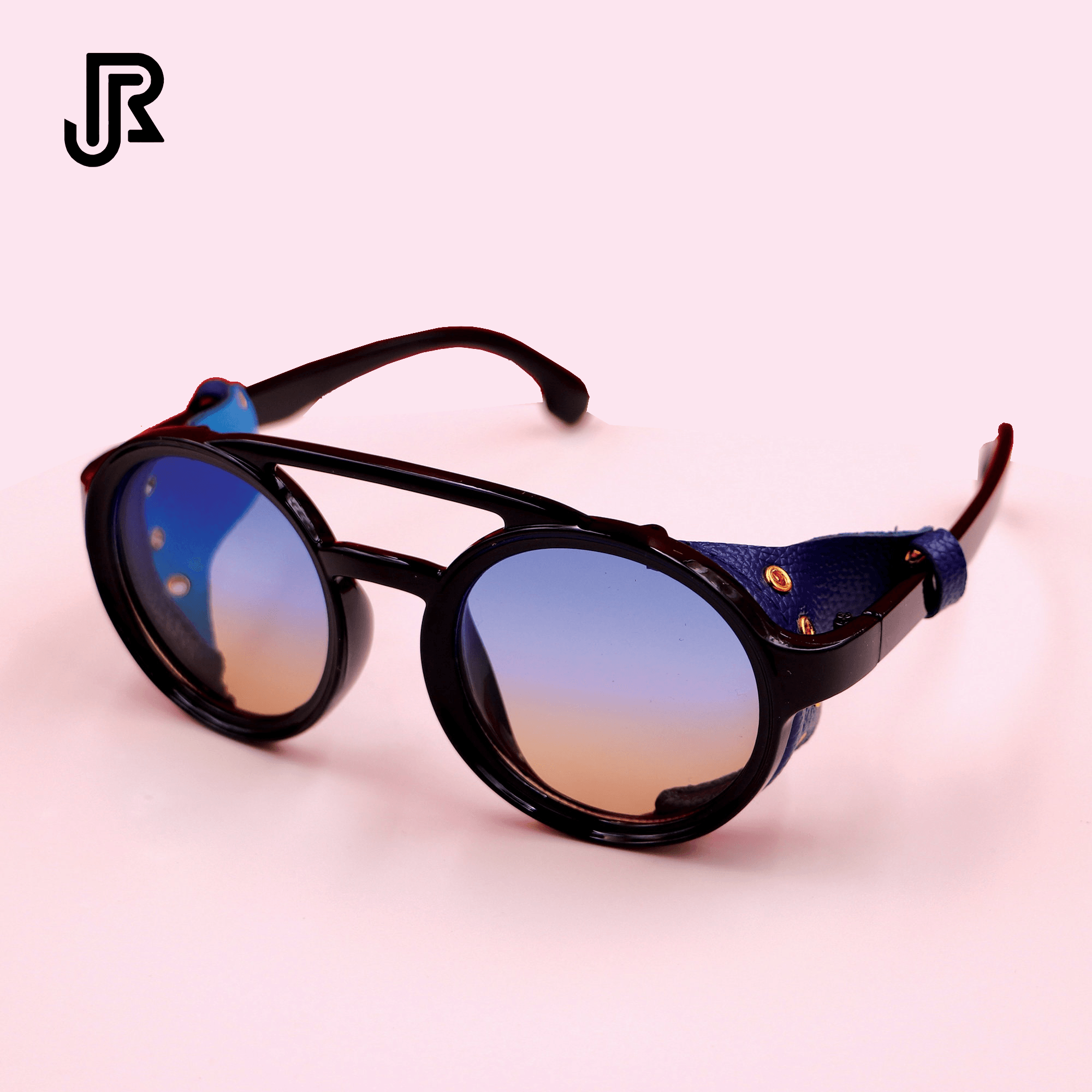 new steampunk round sunglasses UV400 front view