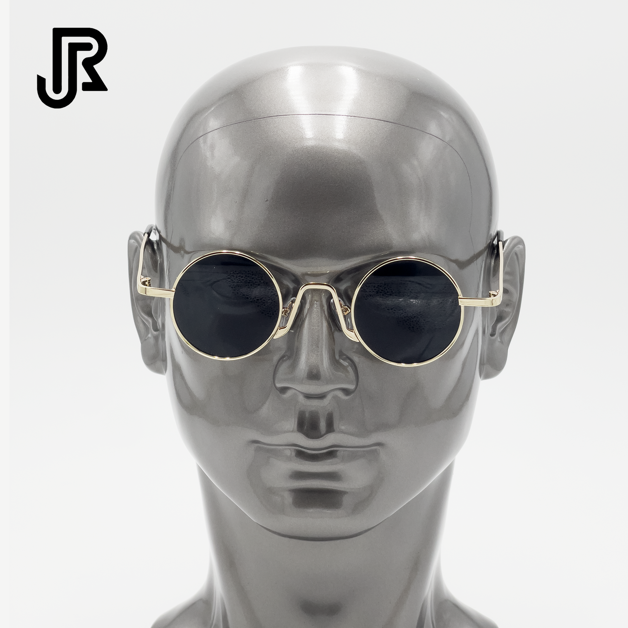 round vintage metal sunglasses UV400 front view retro style