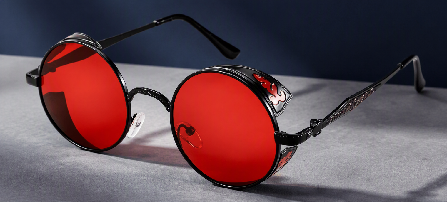 Gothic Round UV400 Sunglasses — Budget Classic