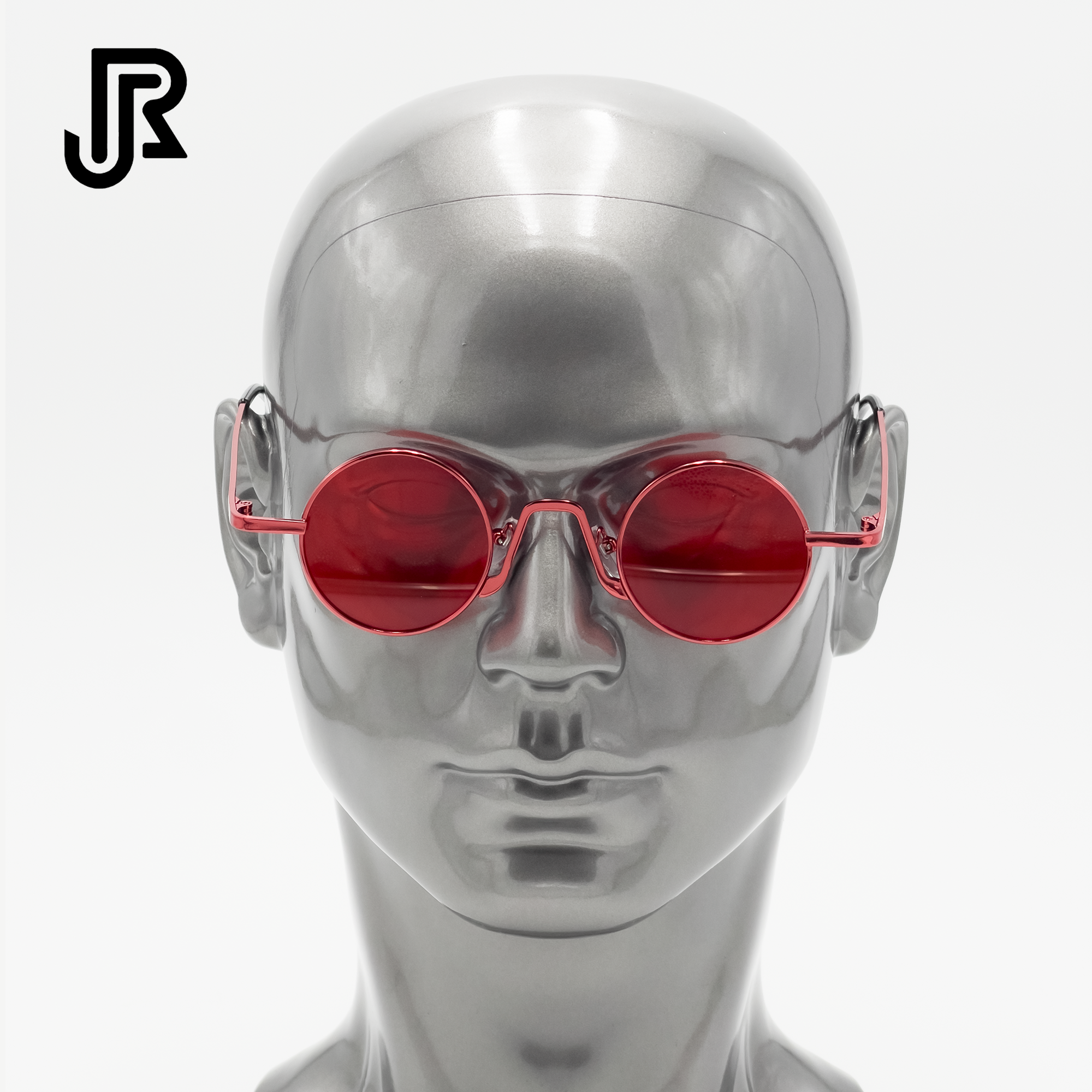 round vintage metal sunglasses UV400 front view retro style