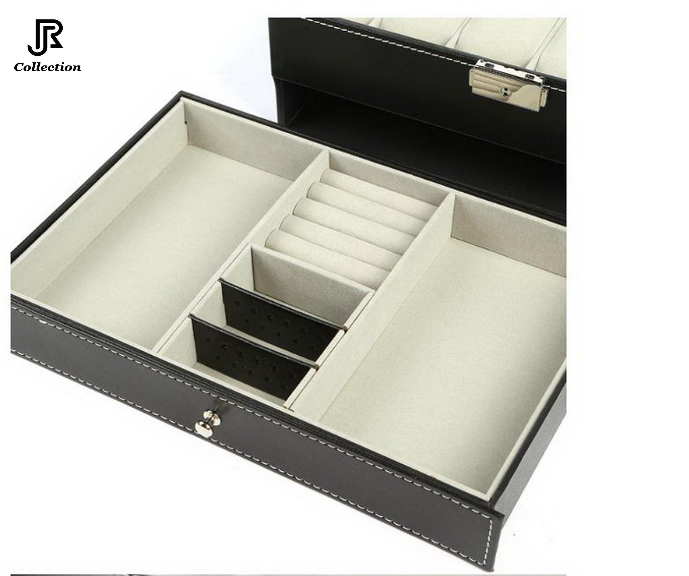 watch box showing pull-out drawer storage