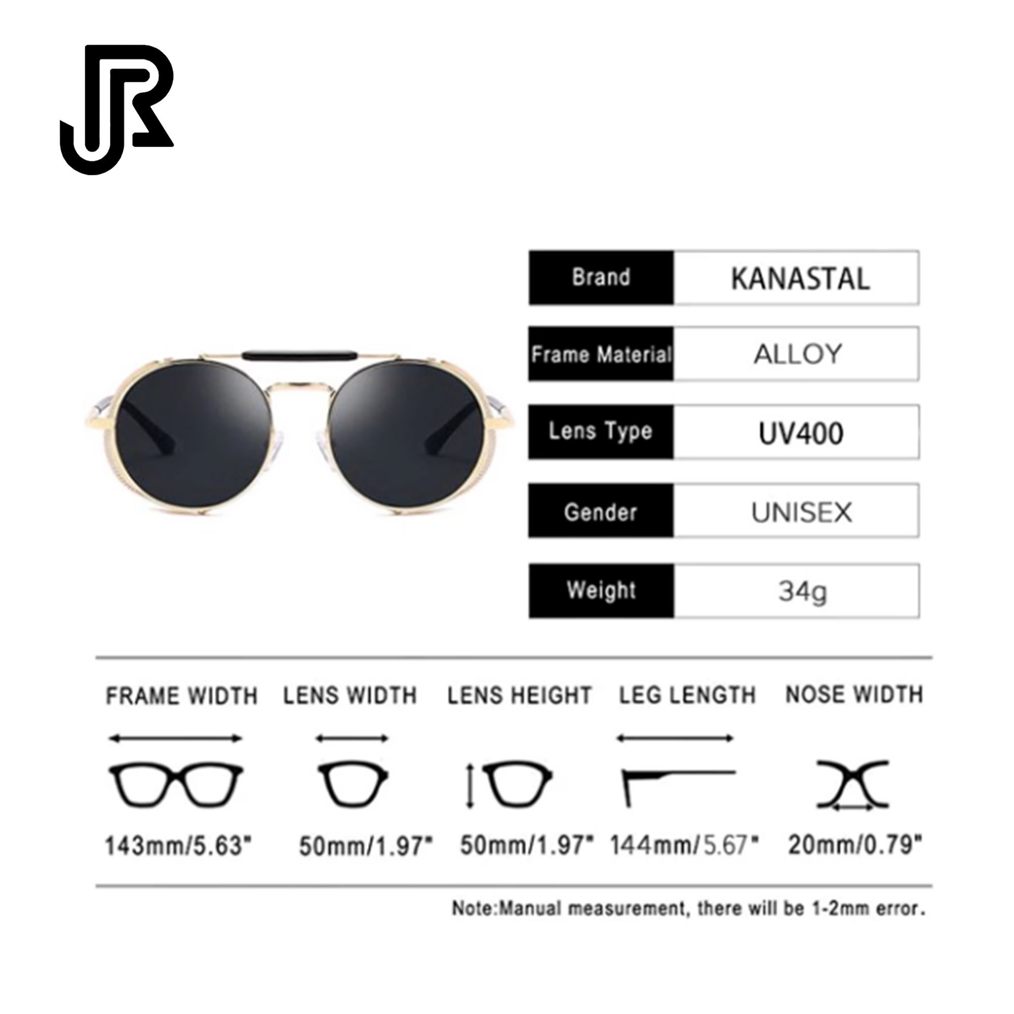 Round Covered Sunglasses - RJCollection