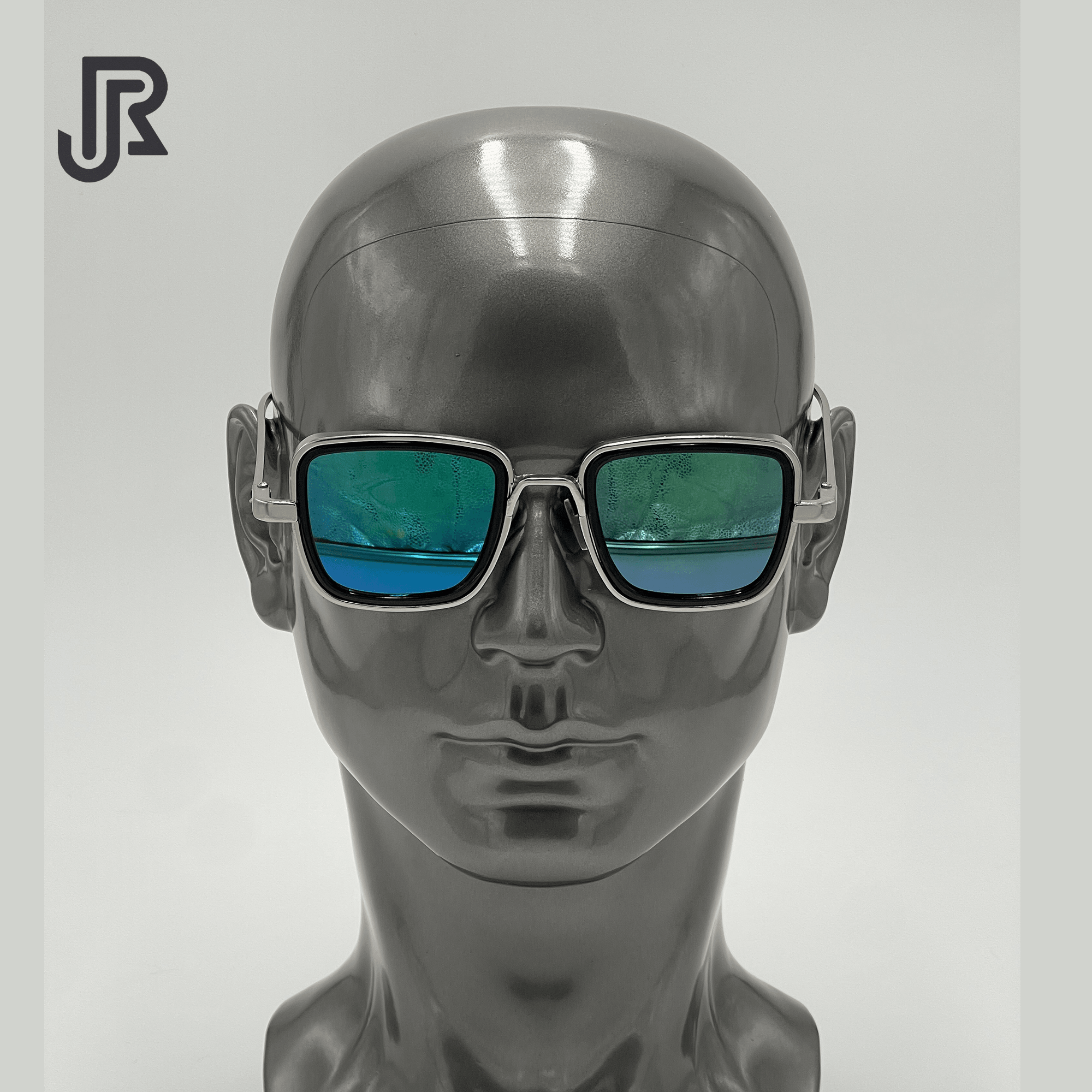 gothic square UV400 sunglasses front view vintage style