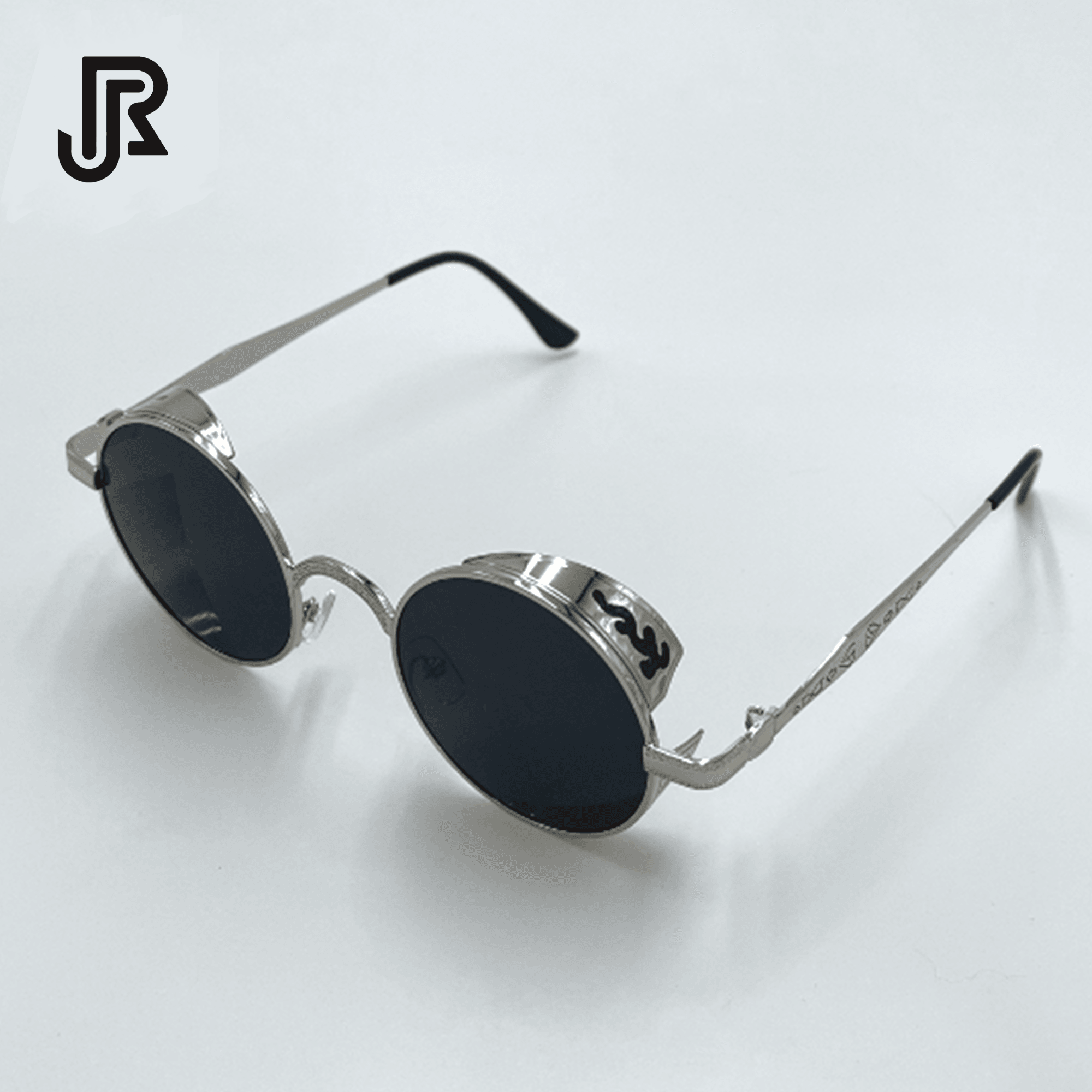 side view gothic round UV400 sunglasses unisex fashion