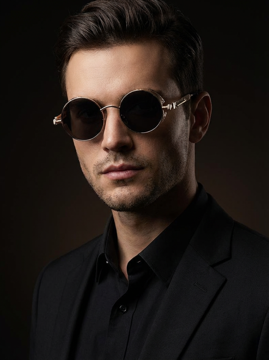 Metal Round Frame Sunglasses - RJCollection