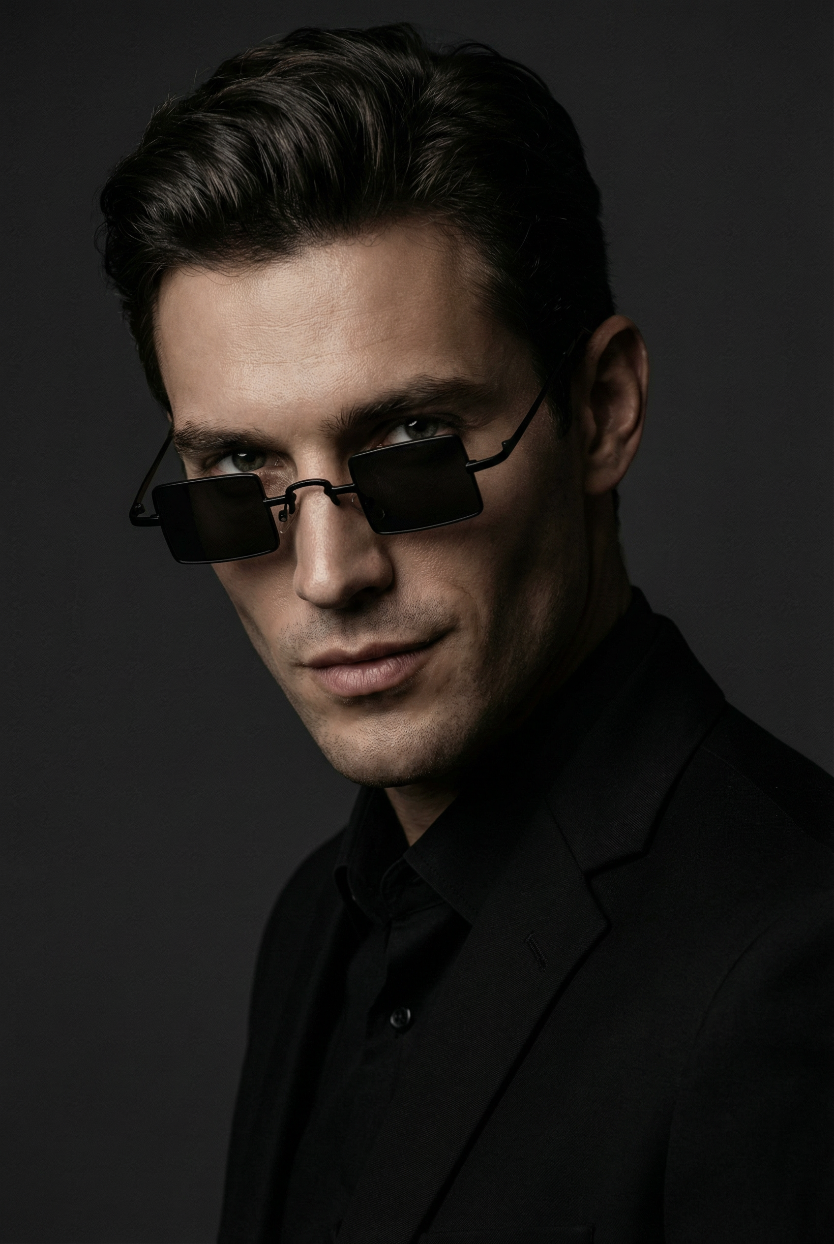 Metal Square Frame Sunglasses