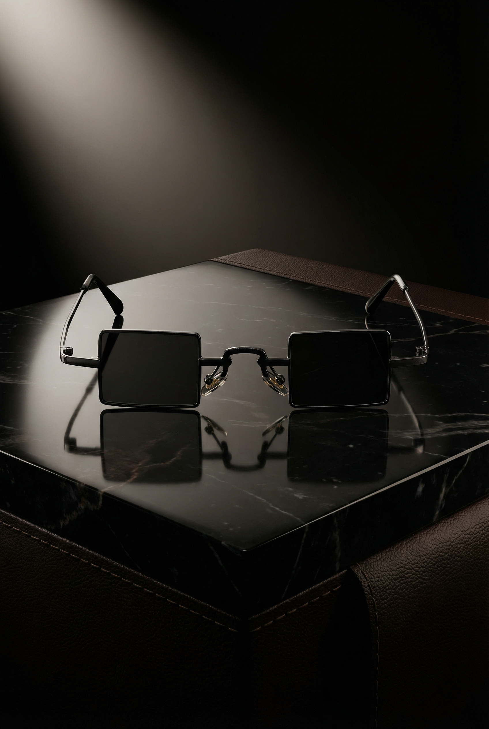 Metal Square Frame Sunglasses