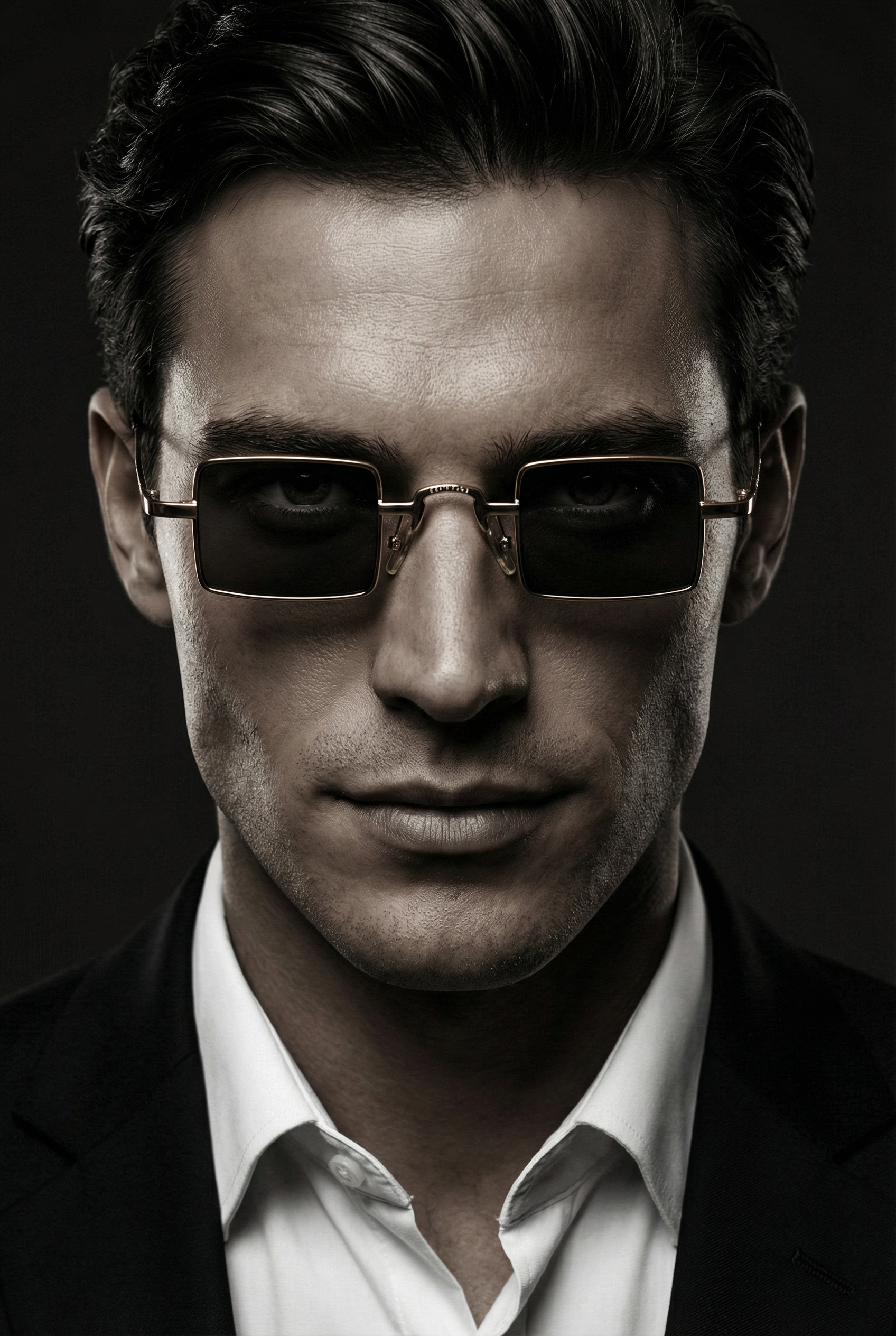 Metal Square Frame Sunglasses