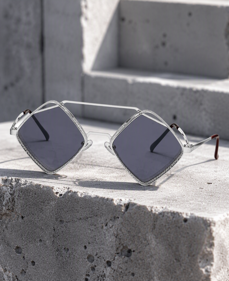 Diamond Square Fashion Sunglasses, front view