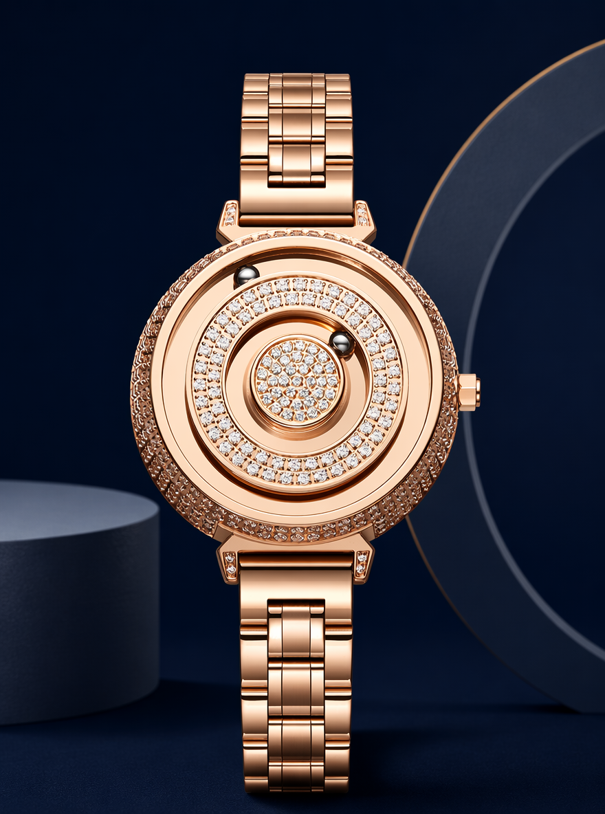Minimal Rotating Magnetic Steel Watch – Modern Design, Effortless Style