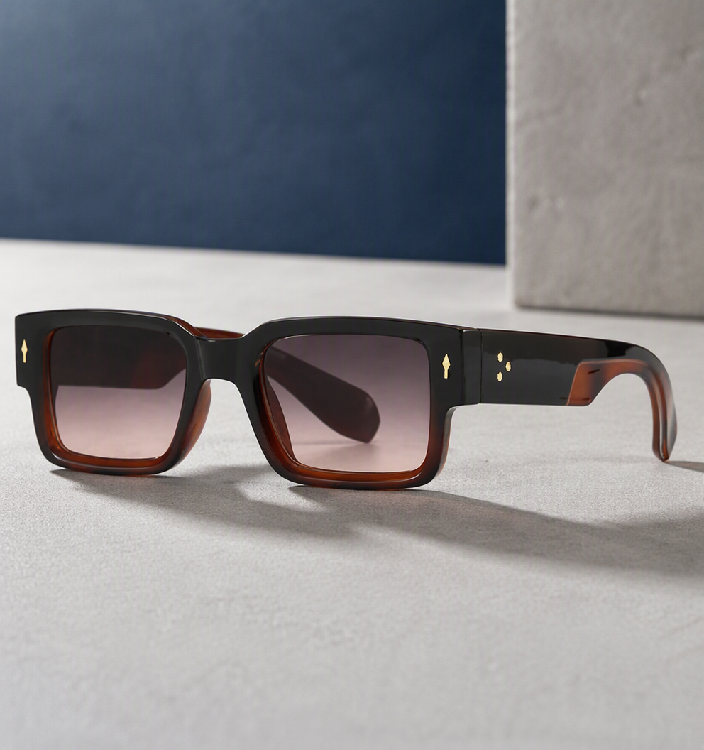 Crystal Acetate Vintage Square Sunglasses, product photo