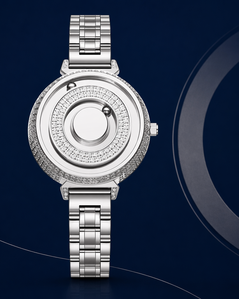 Minimal Rotating Magnetic Steel Watch – Modern Design, Effortless Style