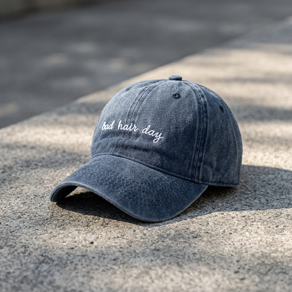 Bad Hair Day Embroidered Adjustable Baseball Cap