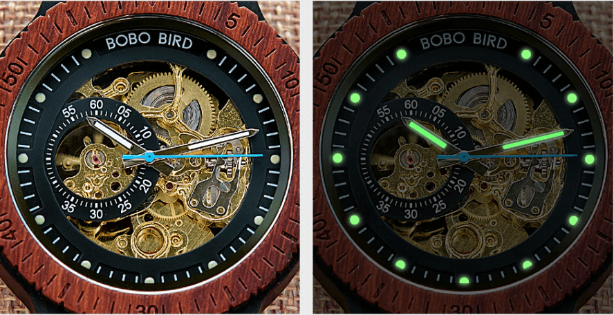 Engraved Self‑Winding Mechanical Wooden Watch - RJCollection