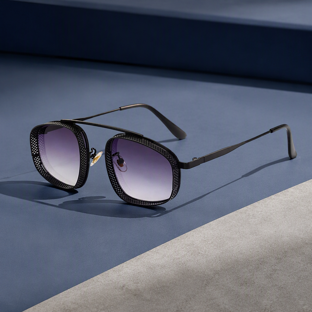 Steampunk Vintage Sunglasses, side angle view