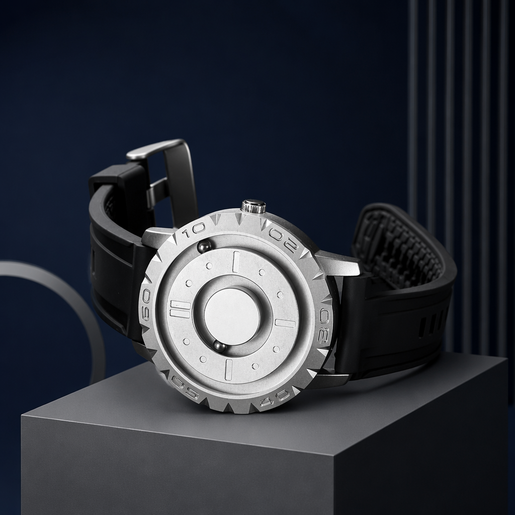 Minimal Magnetic Ball Wooden Watch