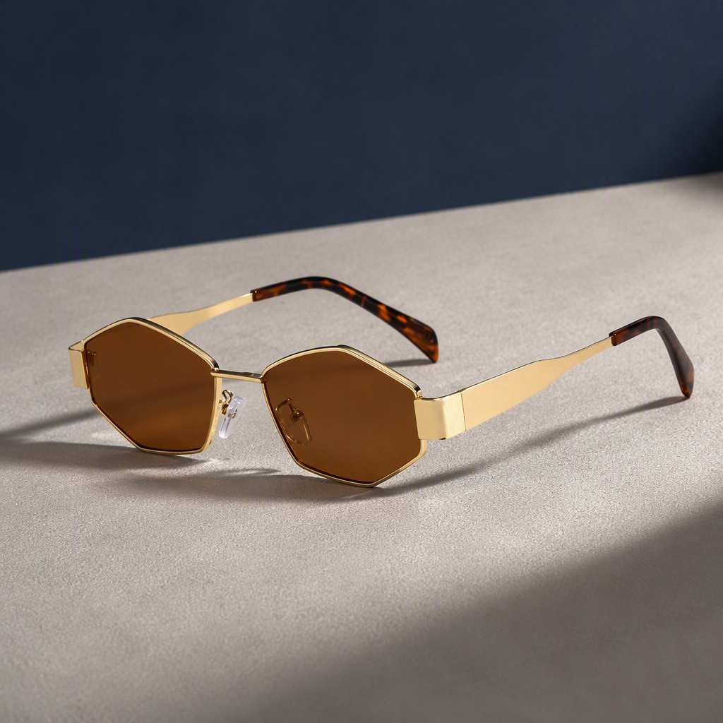 Bumble-Shaped Sunglasses, close-up of lens