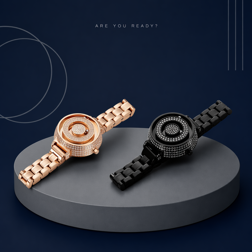 Minimal Rotating Magnetic Steel Watch – Modern Design, Effortless Style
