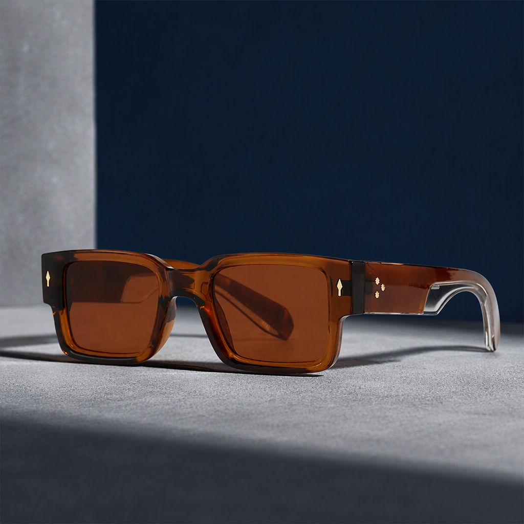 Crystal Acetate Vintage Square Sunglasses, front view