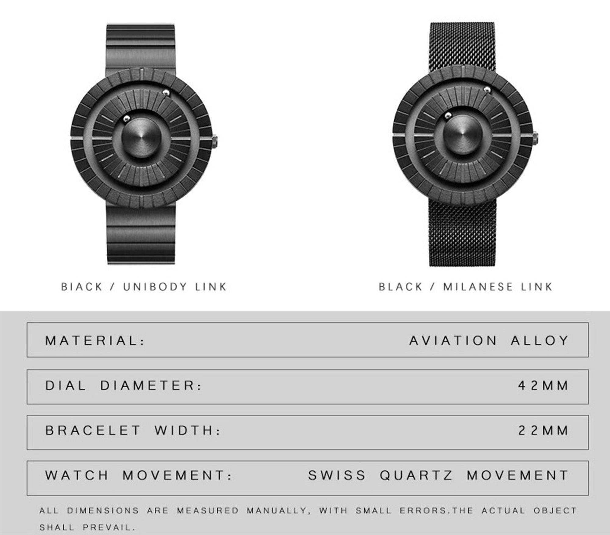 Minimal Magnetic Ball Wooden Watch – Gravity of the Universe - RJCollection