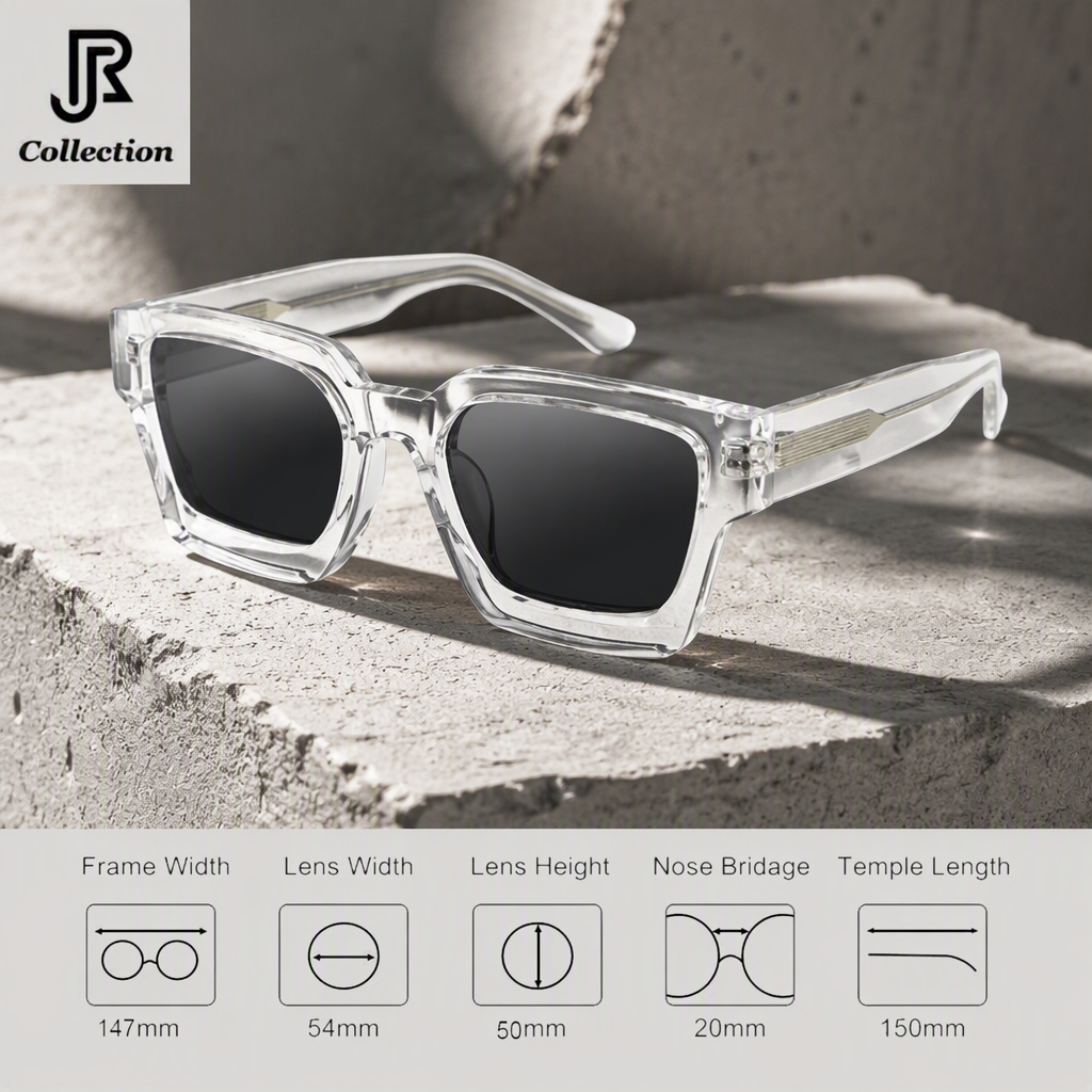 Crystal Acetate Square Sunglasses – UV400
