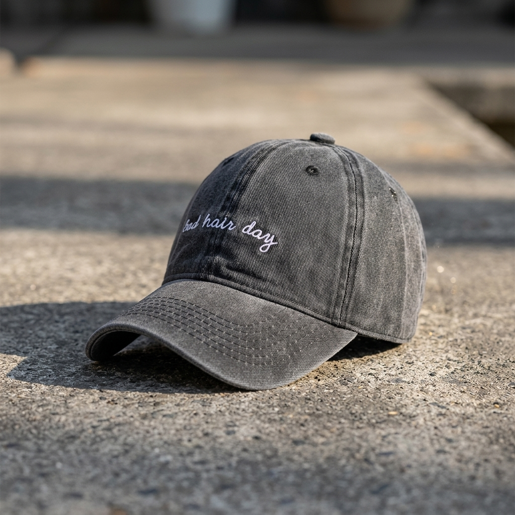 Bad Hair Day Embroidered Adjustable Baseball Cap