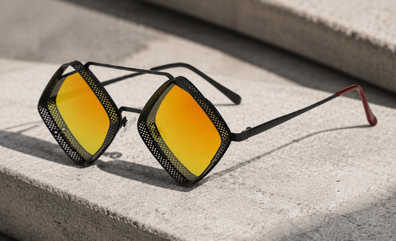 Diamond Square Fashion Sunglasses, alternate color option