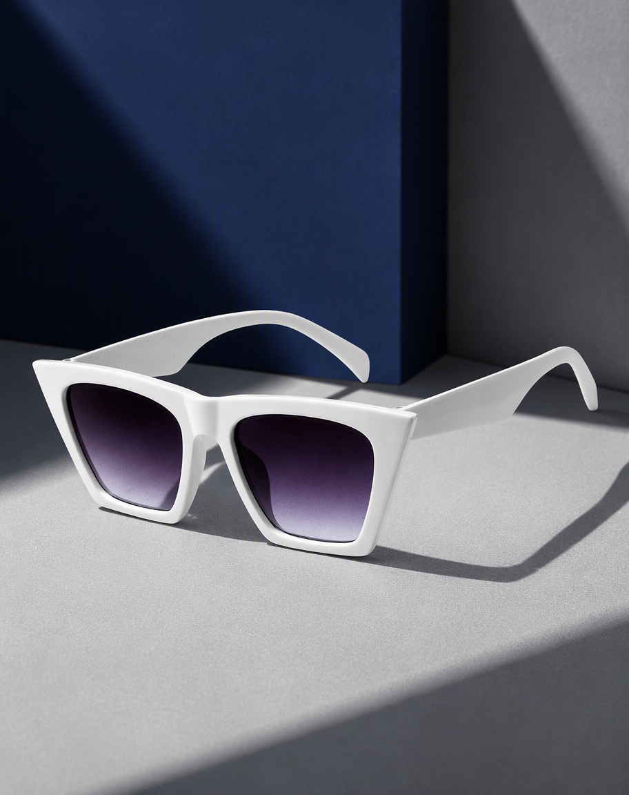 Cat-Eye Vintage Square Sunglasses, full product view
