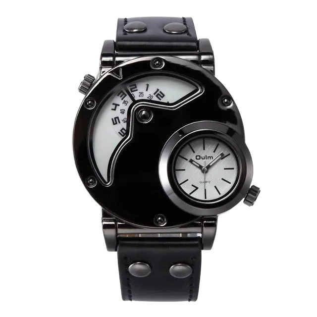 Dual-Dial Quartz Wristwatch